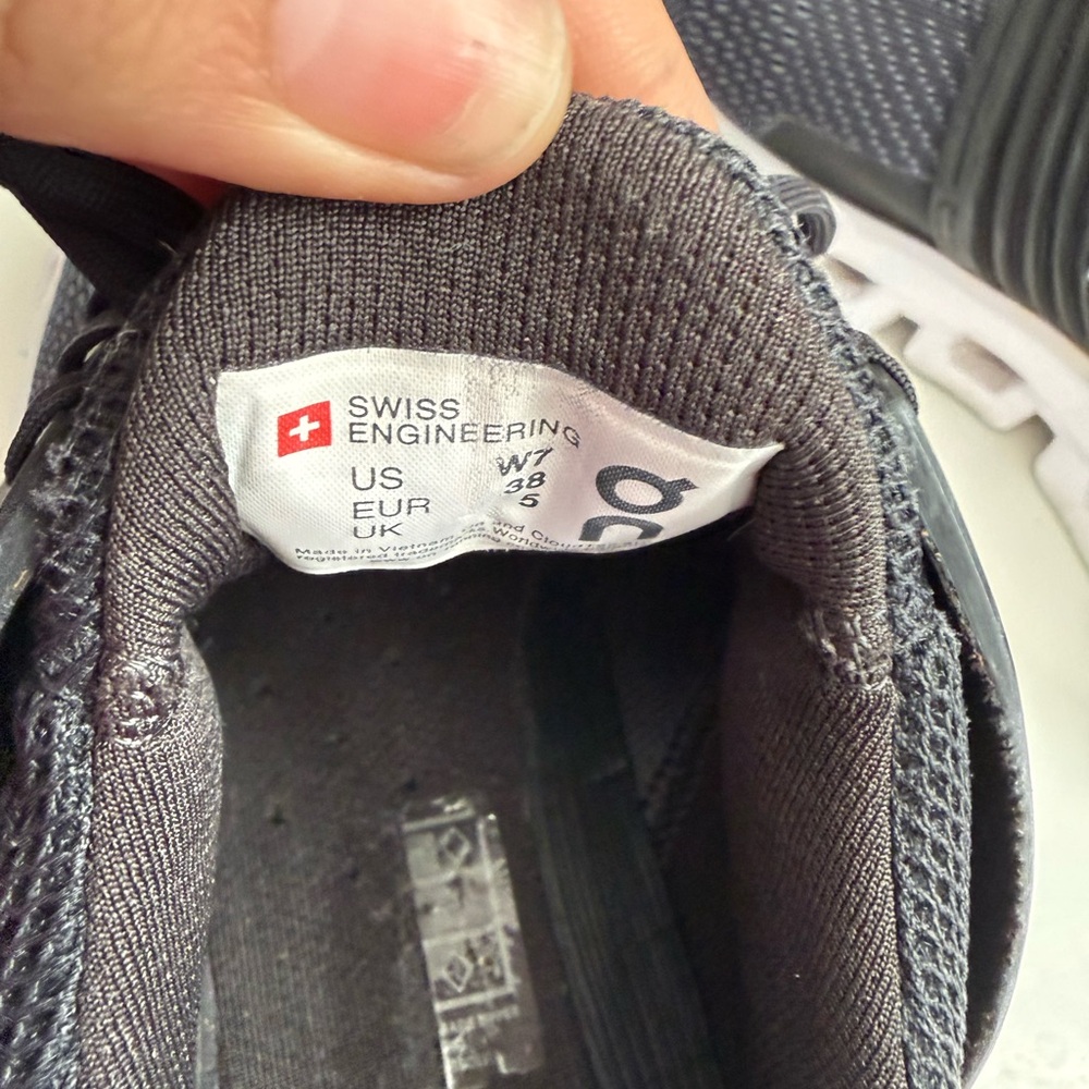 On Running Black and White Athletic Shoes - Picture 7 of 10